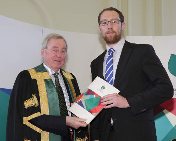 Dr Mark Empey at the 2012 NUI Awards Ceremony with NUI Chancellor, Dr Maurice Manning and fellow NUI Awards recipients