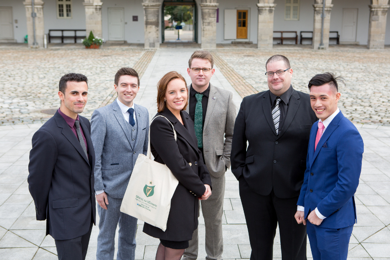 Sarah Johnson pictured with fellow 2016 NUI Travelling Studentship recipients (L-R) Hassan Ould Moctar, Paul Doody, James Millea, Aurélien Burlot, Vincent Duong