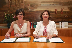 Colleen Dube, Executive Director of The Fulbright Commission and Dr. Attracta Halpin, Registrar of the National University