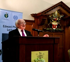 President Michael D. Higgins Delivering the2015 E J Phelan Lecture