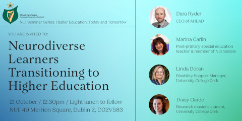 Image - NUI Higher Education Seminar Series: Neurodiverse Learners Transitioning to Higher Education