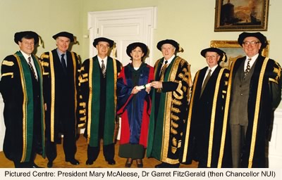 President Mary McAleese Dr Garret FitzGerald