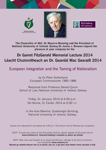 Garret FitzGerald Lecture
		