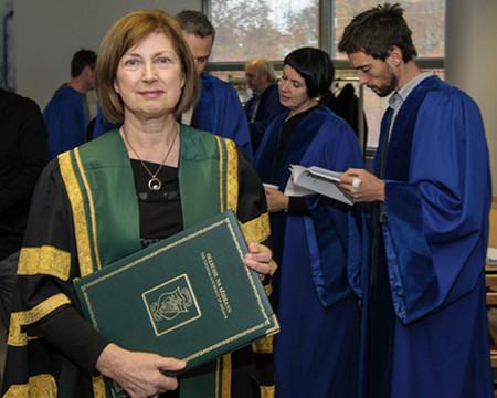 Dr Attracta Halpin Registrar NUI at the NCAD Conferring Ceremony