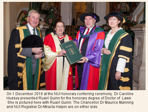 Dr Maurice Manning Dr Caroline Hussey Ruairí Quinn, Dr Attracta Halpin