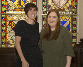 Eimear Donoghue, Dr H H Stewart Prize in Nursing, St. Angela’s College, Sligo with Dr Michele Glacken, Head of Dept of Nursing, Health Sciences and Disability Studies, St. Angela’s College, Sligo