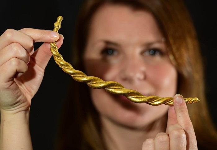 An example of a Viking Gold Arm Ring, AD 866 to 1066. Photo by Anthony Chappel-Ross