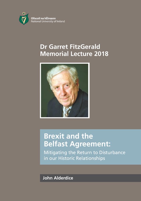 Dr Garret FitzGerald Memorial Lecture 2018/19 September 25th Lecture