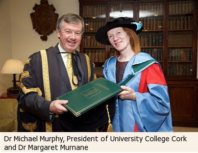 Dr Michael Murphy , President of University College Cork and Dr Margaret Murnane