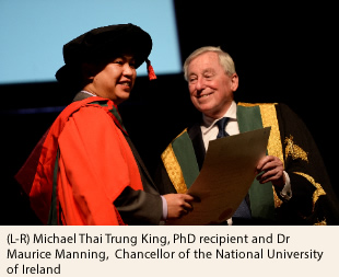 Michael Thai Trung King and Dr Maurice Manning NUI Chancellor