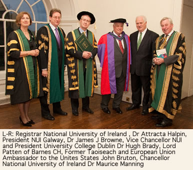 Dr Hugh Brady NUI Vice Chancellor President UCD and Lord Patten of Barnes CH