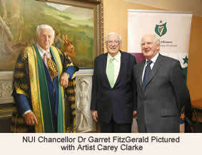 NUI Chancellor Dr Garret FitzGerald with Artist Carey Clarke