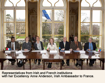 Representatives of Universities and institutions with Ambassador to France