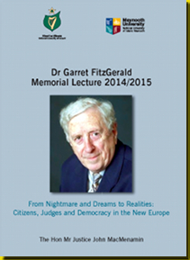 Dr Garret FitzGerald Memorial Lecture 2013/14 September 25th Lecture